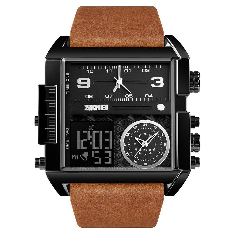 Square Large Dial Men's Business Watch - Waterproof