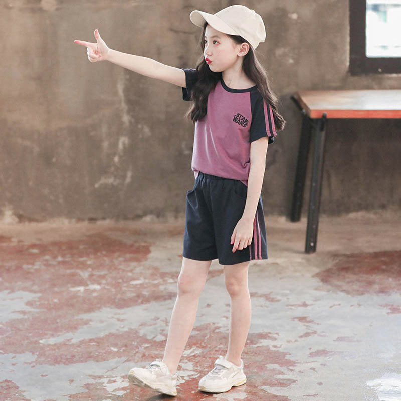 Girls Summer Suit Shorts - Purple Children's Wear Multiple Sizes