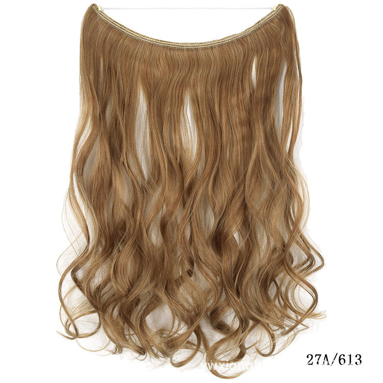 Women's 22 Inch Invisible Wire Hair Extensions - No Clips Secret Fish Line Silky Straight Synthetic