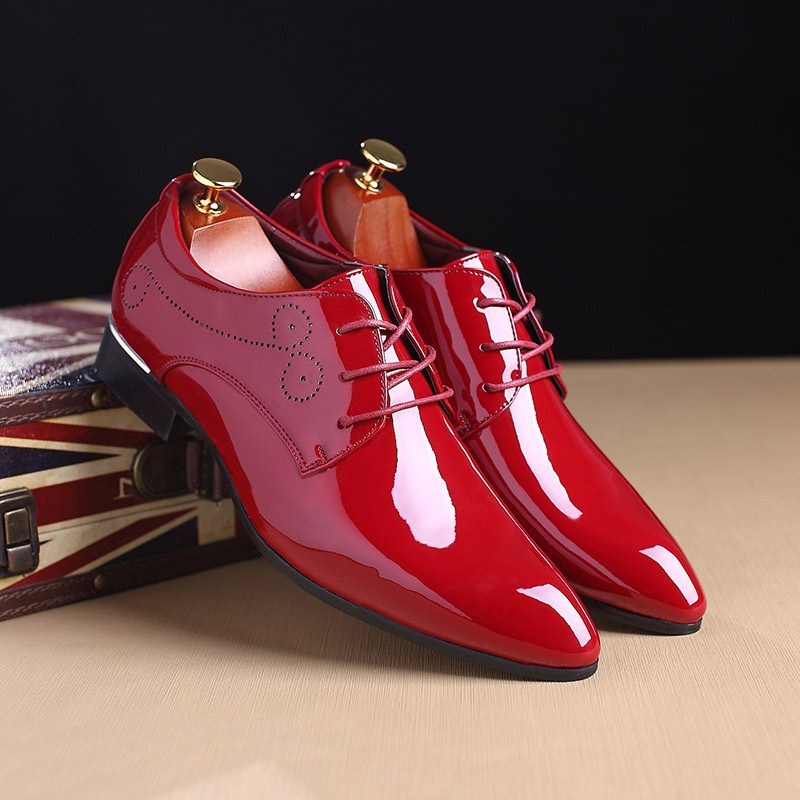 Men's Leather Shoes Business Casual Dress Shoes - Slip-on Black Driving Shoes