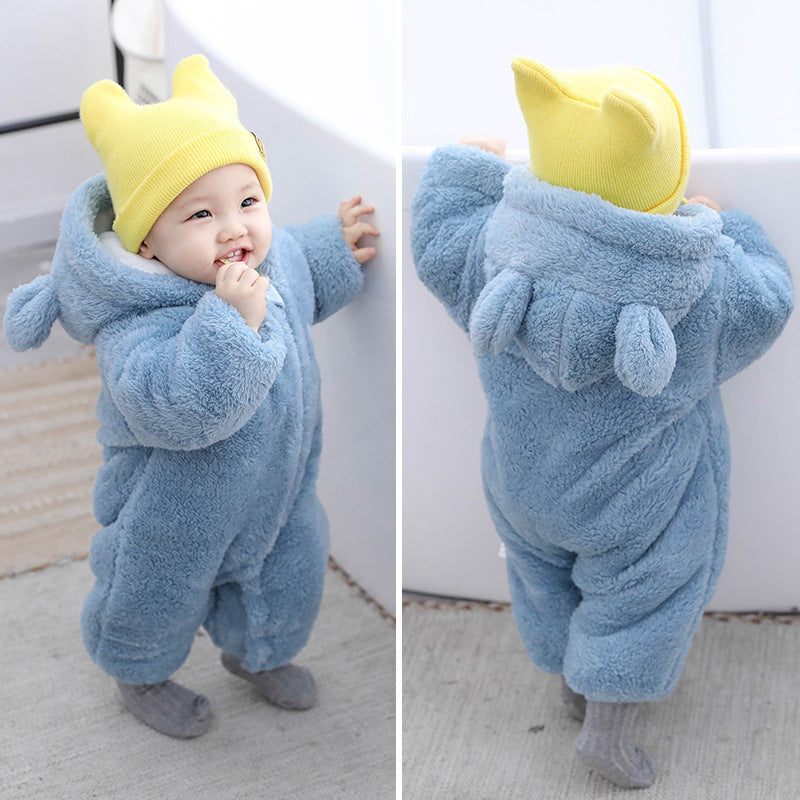 Adorable Newborn Baby Bear Jumpsuit - Cozy Zipper Onesie