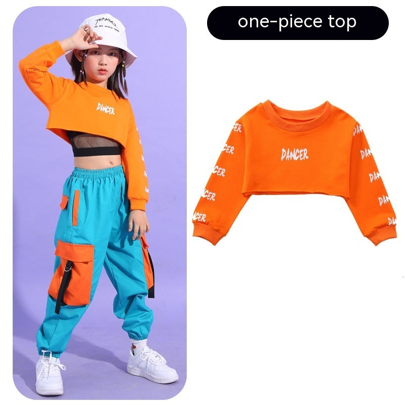 Girls' Jazz Hip Hop Costumes - Children's Dance Mesh Vest