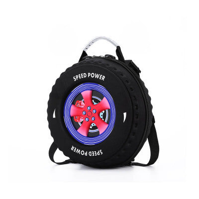 Kid's Small Schoolbag Personalized Creative 3D Cartoon Tire Kindergarten