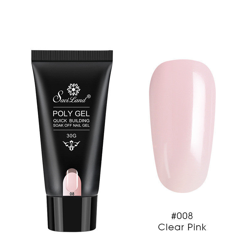 Quick Extension Crystal Gel Nail Set - Camouflage Pink 010