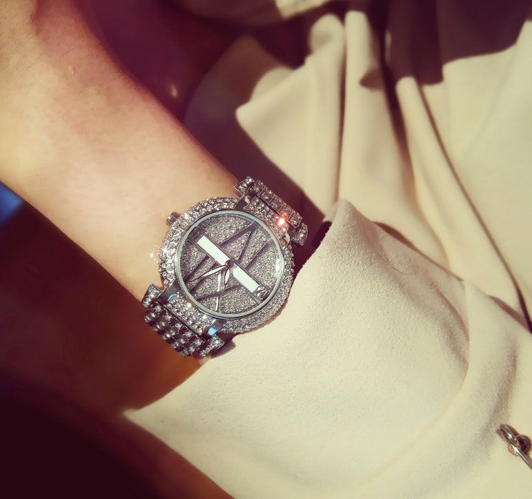 Luxury Diamond Women's Watch - Stainless Steel