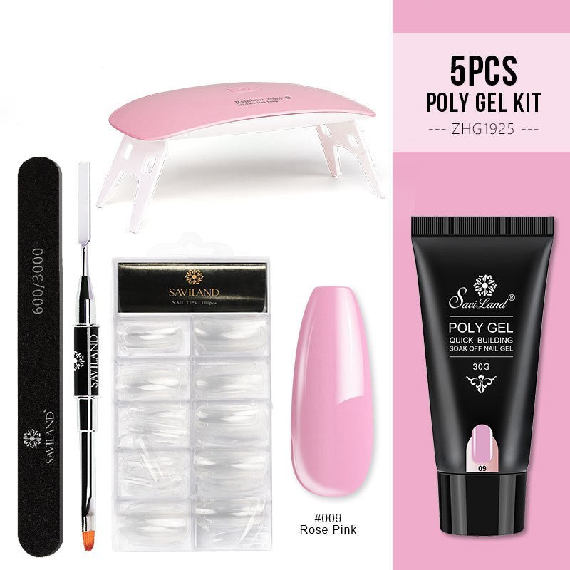 Quick Extension Crystal Gel Nail Set - Camouflage Pink 010