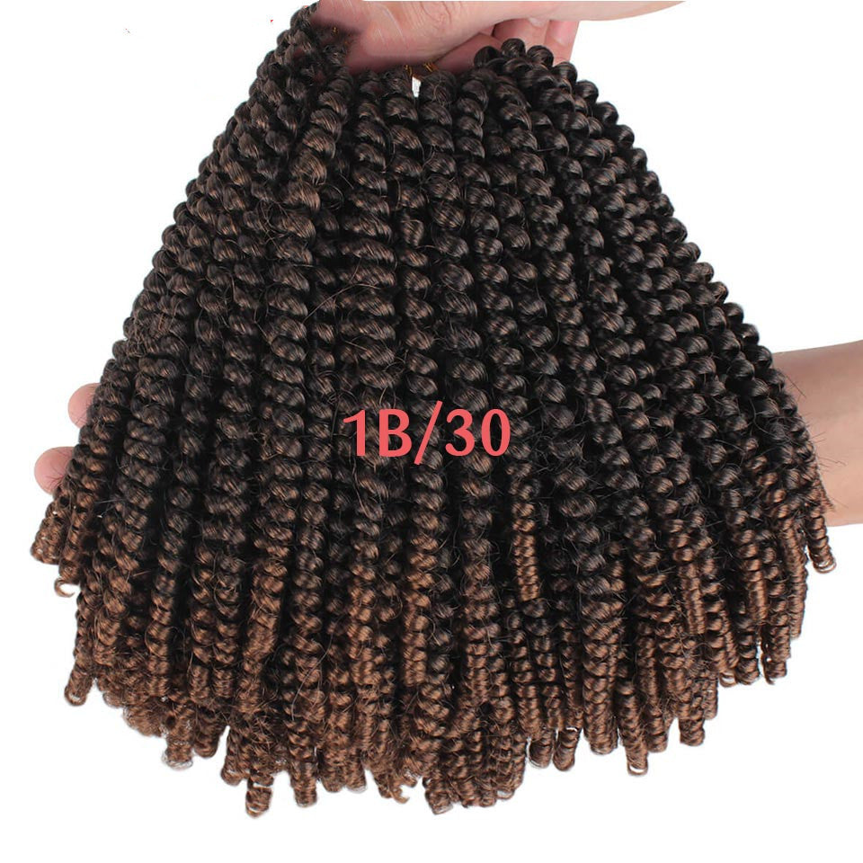 Women's 110g Chemical Fiber Hair Extensions - 8 Inches Black Color