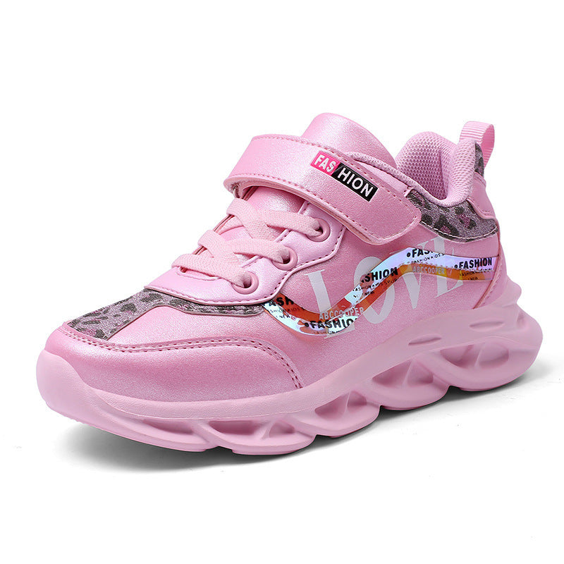 Girls' Waterproof Soft Leather Comfortable And Warm Children's Shoes