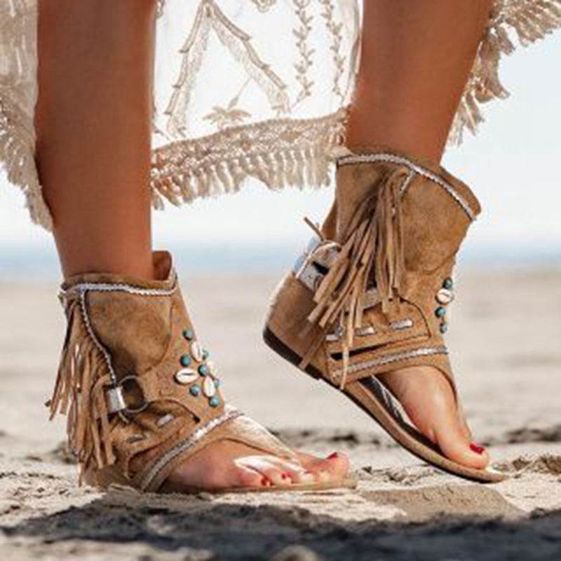 Beaded Roman sandals women - Millivan supplies