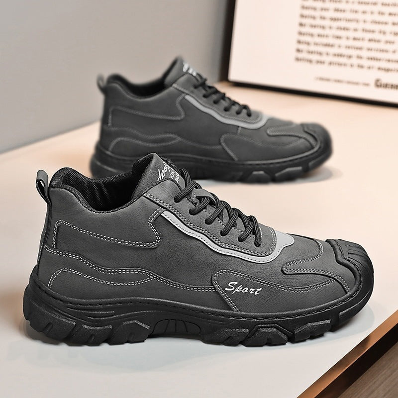 Men's Anti-skid Wear-resistant Sports High Top Shoes - Black Multiple Sizes