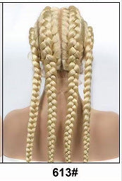 Front Lace Synthetic Fiber Four Braid Wig - Natural Looking Hair