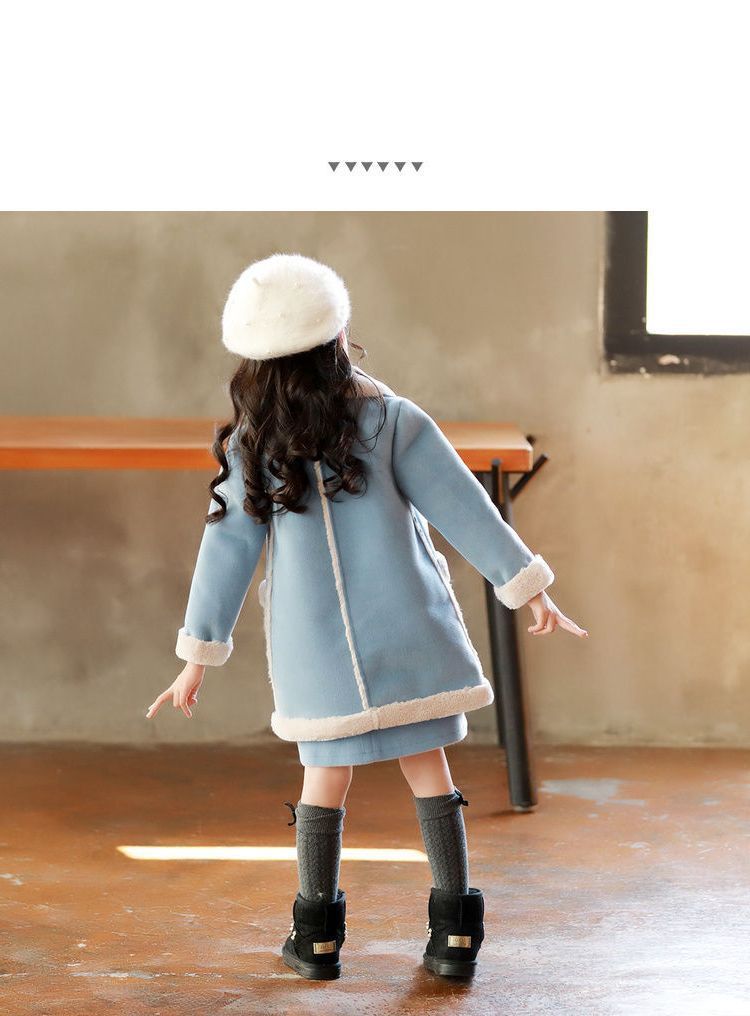 Winter Children's Clothing - Blue Color Multiple Sizes Kids Girls