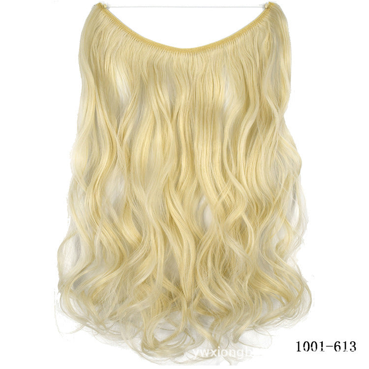 Women's 22 Inch Invisible Wire Hair Extensions - No Clips Secret Fish Line Silky Straight Synthetic