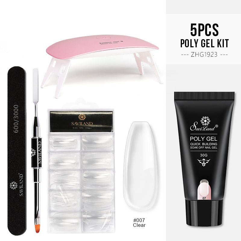 Quick Extension Crystal Gel Nail Set - Camouflage Pink 010