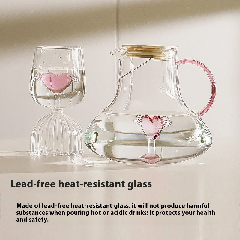 Minimalist Creative Water Pitcher Transparent Thick And High Temperature Resistant - Glass Drinkware