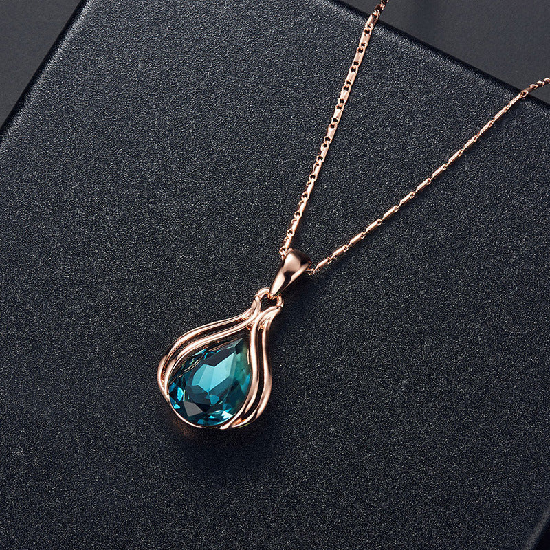Women's Drop Necklace And Earrings Set
