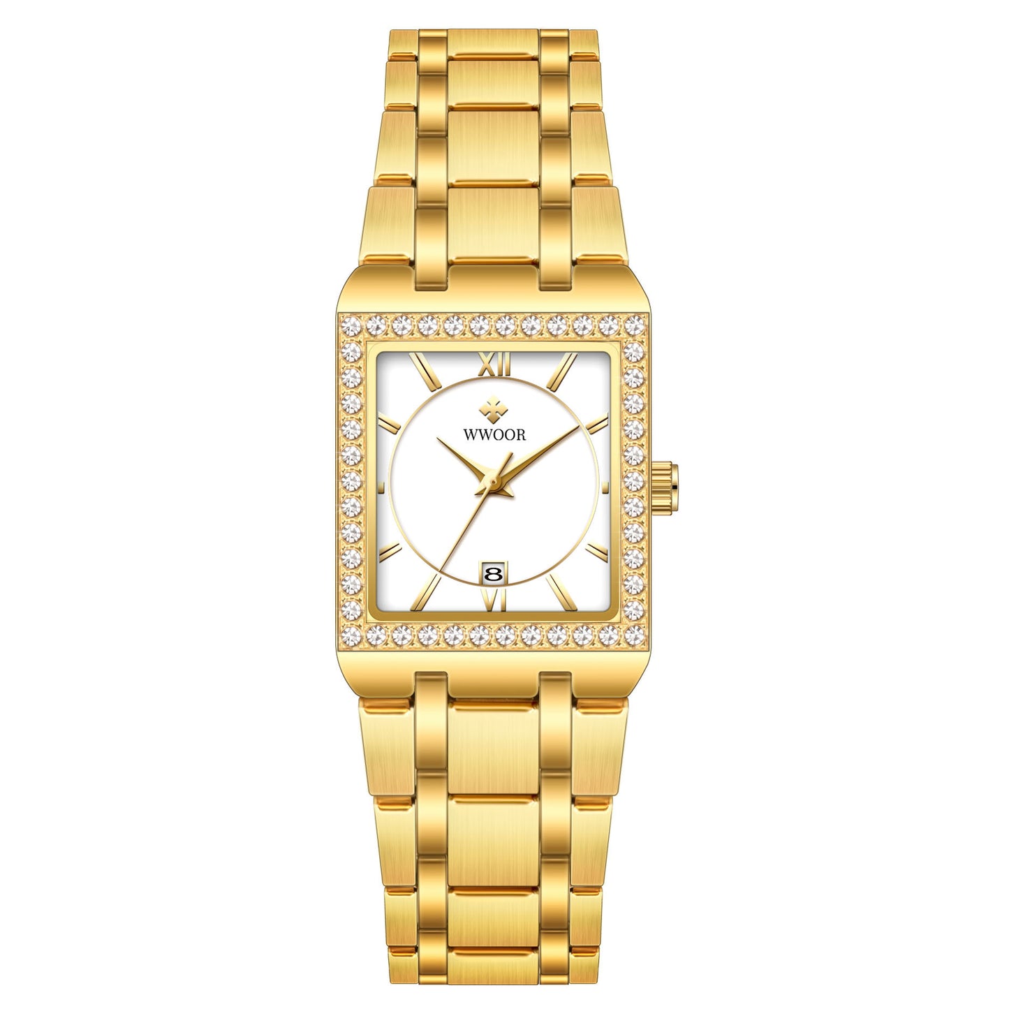 Diamond Square Steel Watch - Waterproof Love Belt