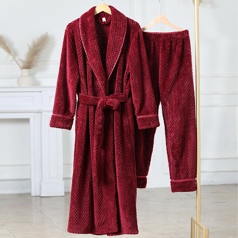 Flannel Comfortable Thermal Pajamas Suit - Women's Cozy Winter Sleepwear Set
