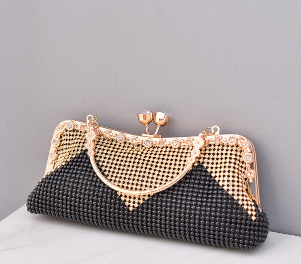Women's European American Fashion Crossbody Handbag - Gold Color