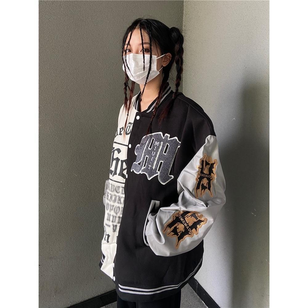 Niche Vintage Stitching Baseball Uniform Hip-hop Jacket