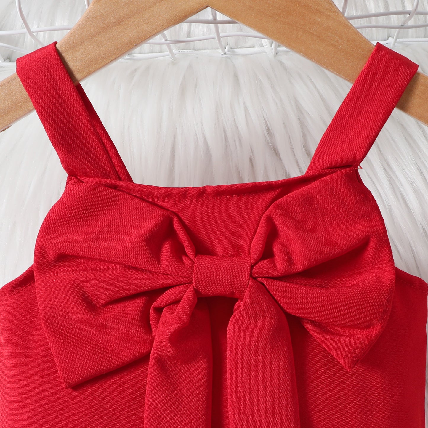 Summer New Girls' Suit Strappy Bow Top With Tulle Skirt Two-piece Set