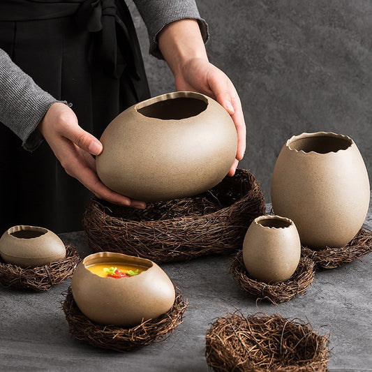Creative Egg Shell Cooking Hotel Featured Abnormal-shape Bowl - Premium Porcelain