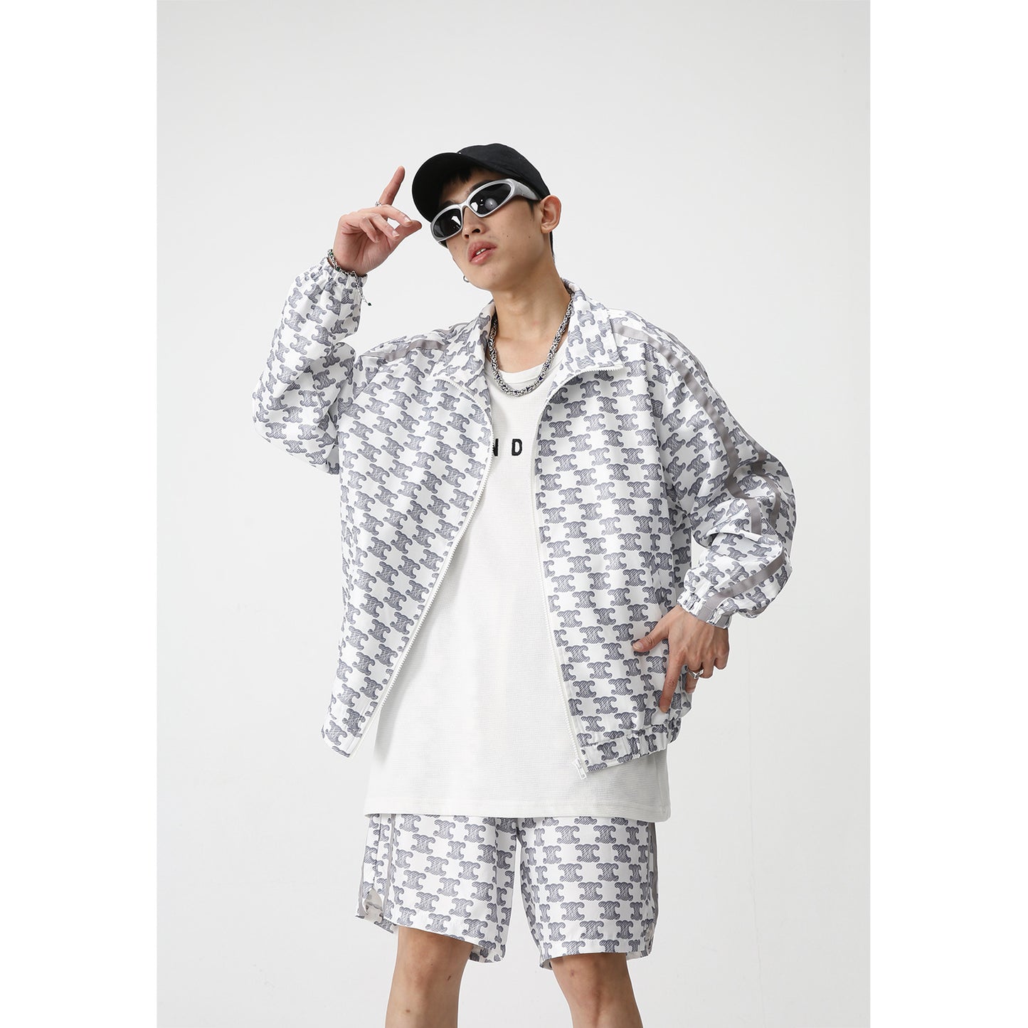 Men's New Casual Suit Loose Shorts And Sun Protection Jacket