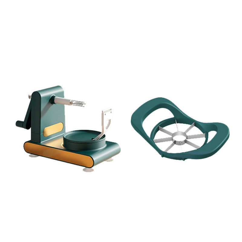 Hand-cranked Multifunctional Peeler Machine Home Peeler Cutter Kitchen Slicer Tools With Gadgets Fruit Corer - ABS Plastic Metal