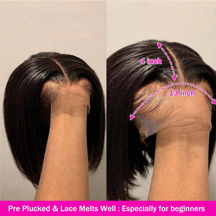 13x4 Lace Frontal Bob Straight Wig Human Hair - Millivan supplies