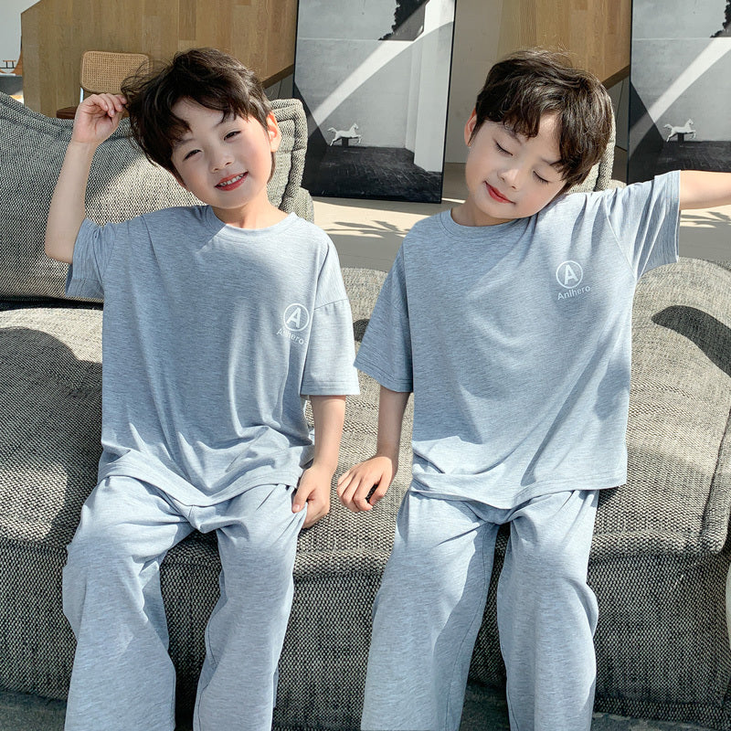 Boys' Homewear Suit Pajamas Medium And Large Children's Loose Clothes