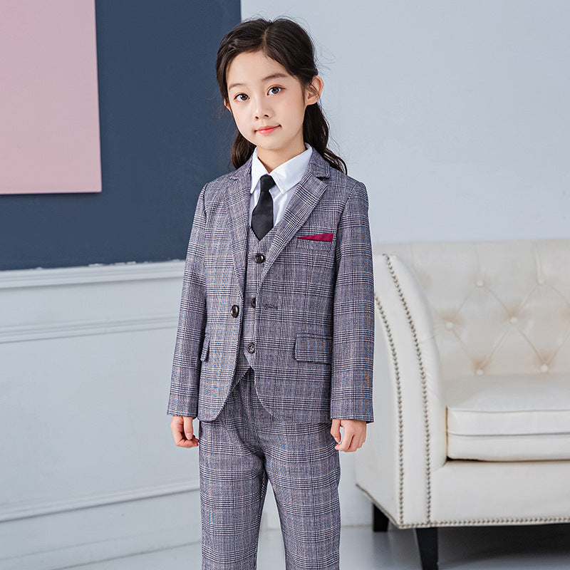 Girls Formal Suit Set - Little Girl Stage Performance Outfit