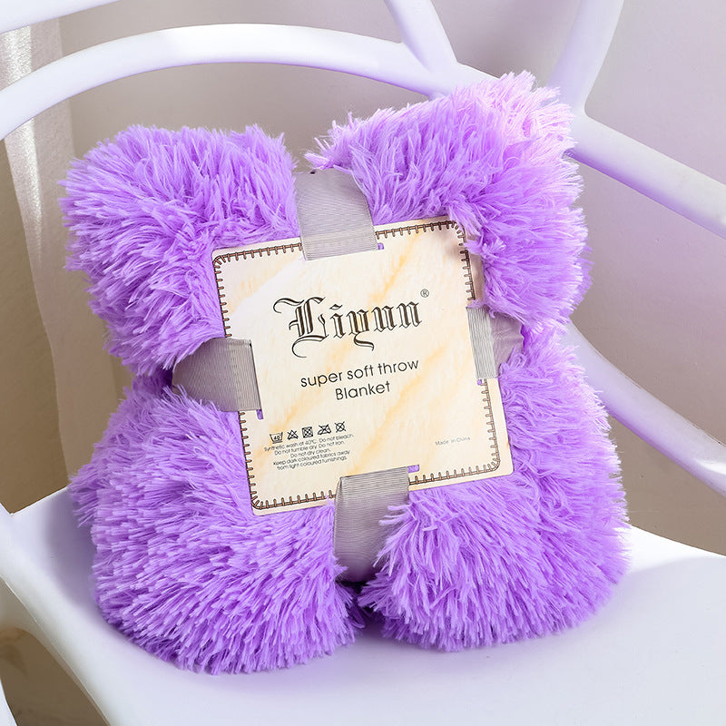 Super Soft Coral Fleece Blanket Warm Cozy Bedding Blanket Fluffy Sofa Bedding Airplane Hotel Throw - 14 Colors Multiple Sizes