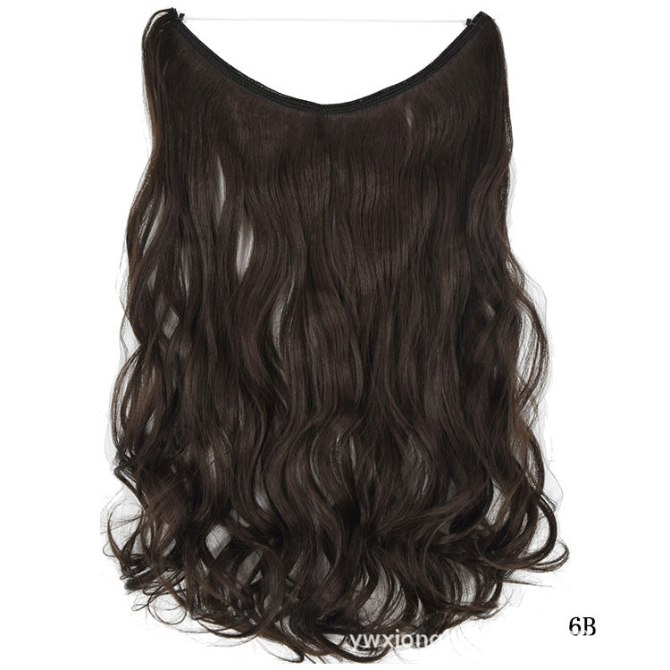 Women's 22 Inch Invisible Wire Hair Extensions - No Clips Secret Fish Line Silky Straight Synthetic