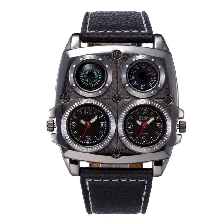 Men's Multifunctional Quartz Watch - 49mm Square