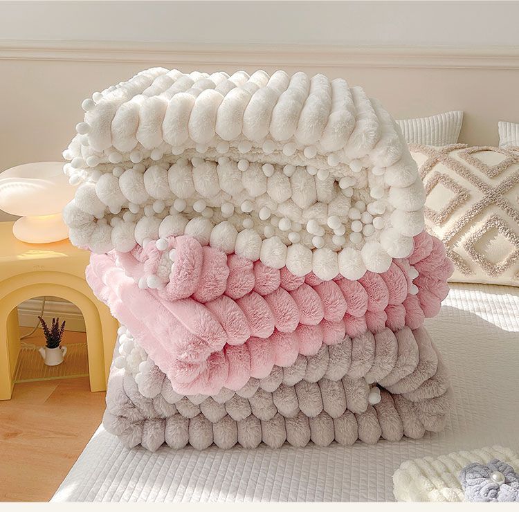 Premium Dehaired Angora Blanket - Luxury Nap Sofa Cover Throw