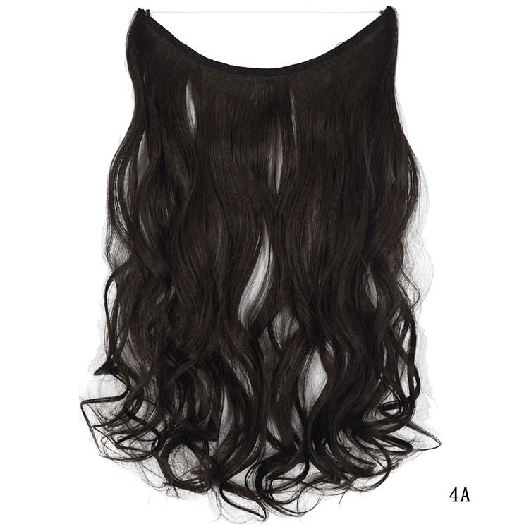 Women's 22 Inch Invisible Wire Hair Extensions - No Clips Secret Fish Line Silky Straight Synthetic