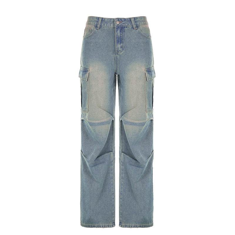 Personalized Pleated Loose High Waist Tooling Pants - Millivan supplies