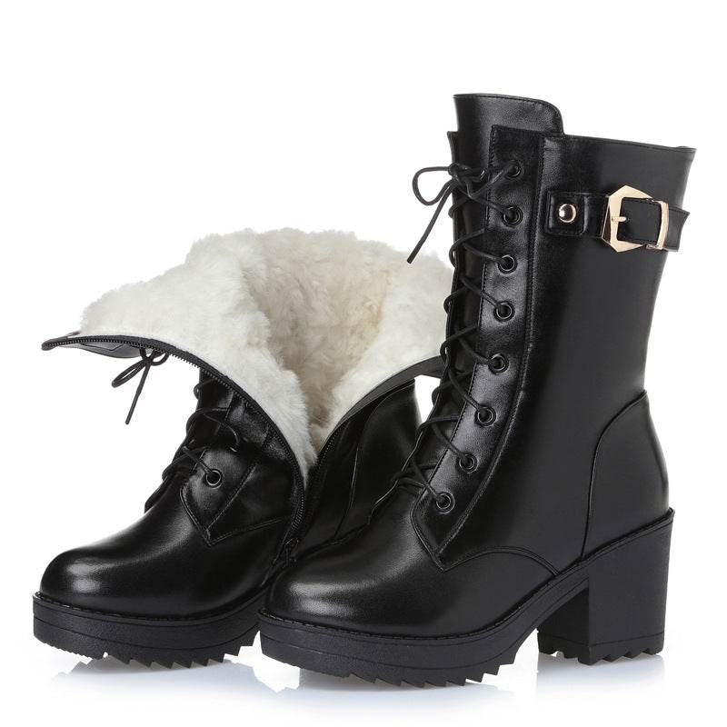 Leather Martin boots women cotton boots - Millivan supplies