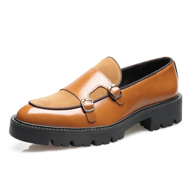 Slip-on Men's Thick Bottom Heighten Casual Shoes - Height Increasing Platform