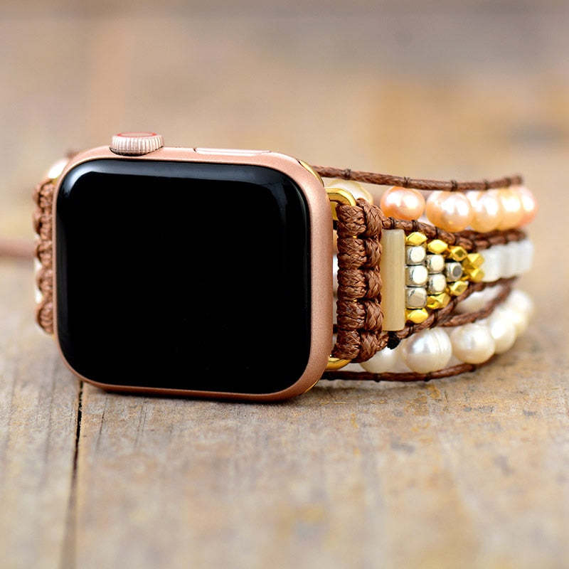 Handmade Pearl Watch Strap - Women's Elegant