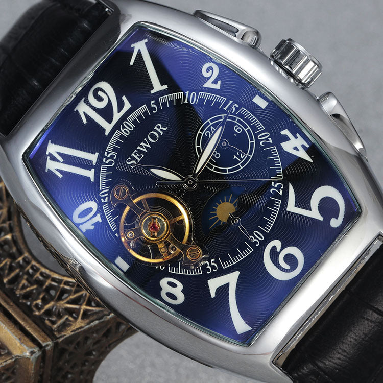 SEWOR Men's Tourbillon Mechanical Watch - Stars Design