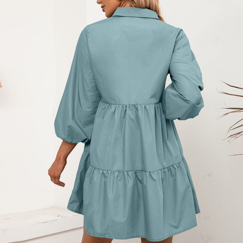 Loose Casual Single-breasted Mid-length Shirt
