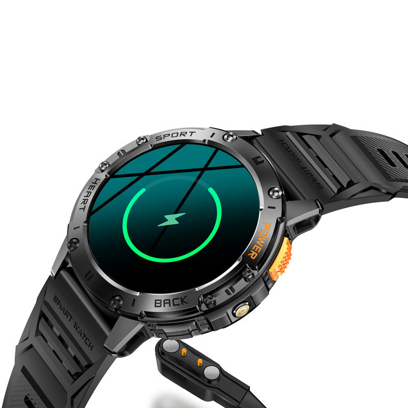 Men's Round Screen Health Monitor Watch - AMOLED