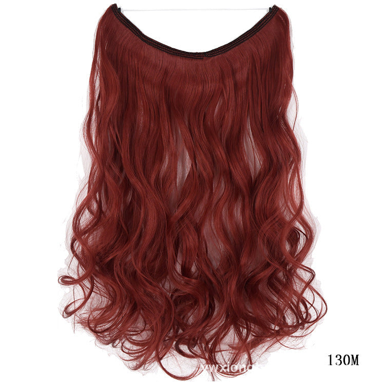 Women's 22 Inch Invisible Wire Hair Extensions - No Clips Secret Fish Line Silky Straight Synthetic