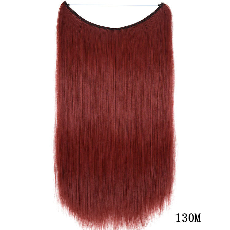 Women's 22 Inch Invisible Wire Hair Extensions - No Clips Secret Fish Line Silky Straight Synthetic
