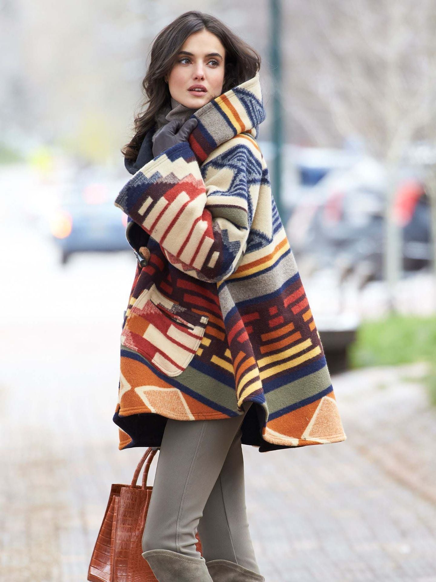 New European And American Women's Long-sleeved Hooded Jacket Print