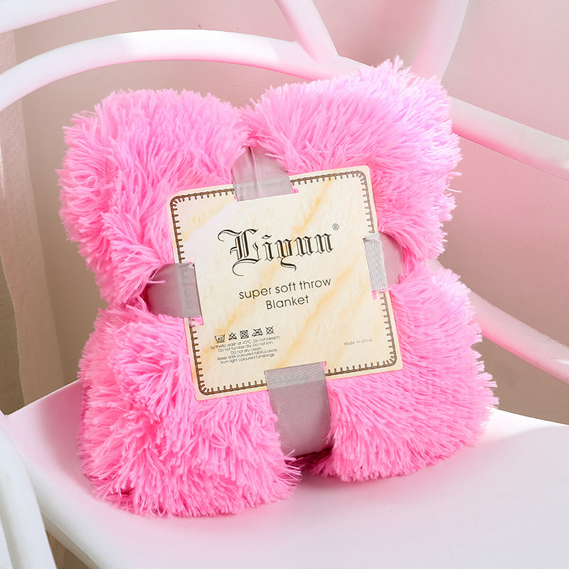 Super Soft Coral Fleece Blanket Warm Cozy Bedding Blanket Fluffy Sofa Bedding Airplane Hotel Throw - 14 Colors Multiple Sizes