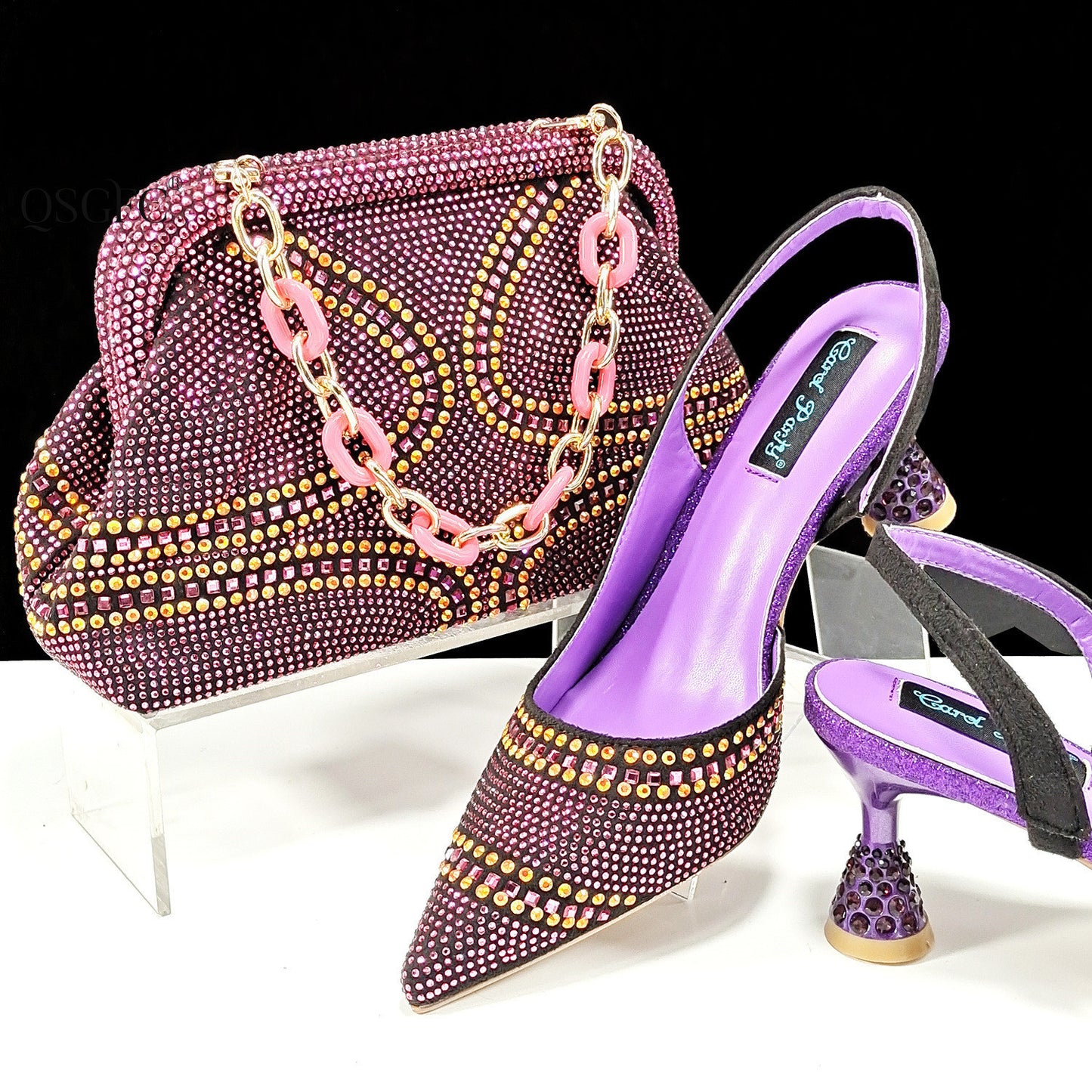 Women's Pointed Toe Shoes & Bag Set - Adult Low-Cut Fashion Suit
