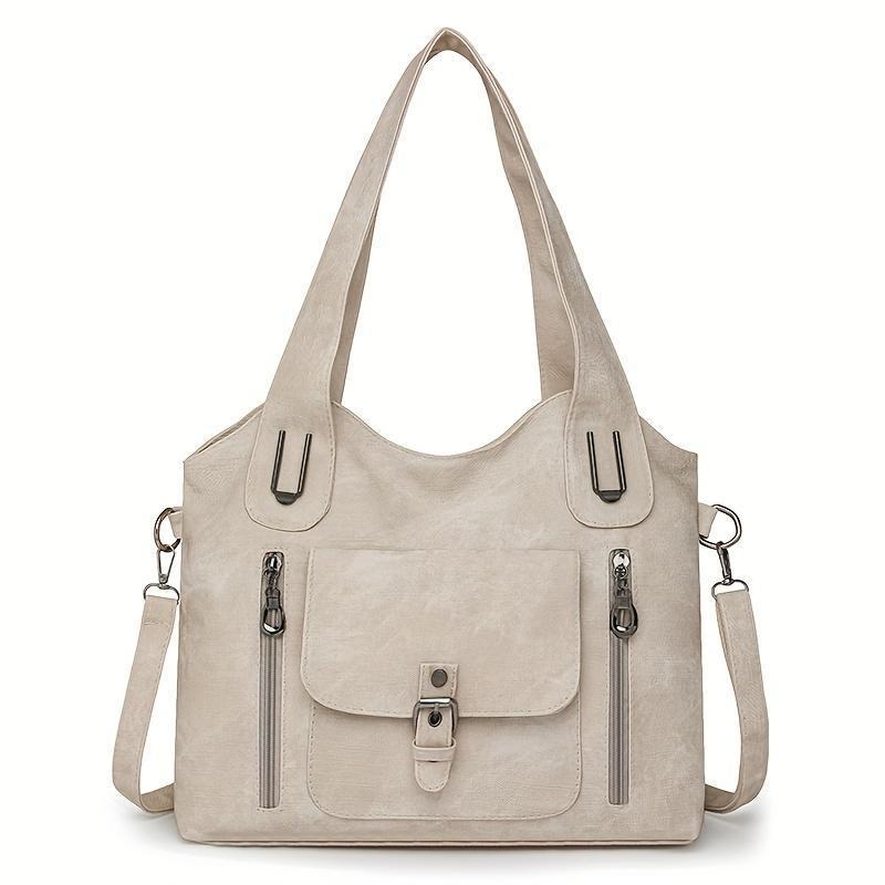 Women's Soft Leather Handbag - Adult Vintage Synthetic Leather Bag