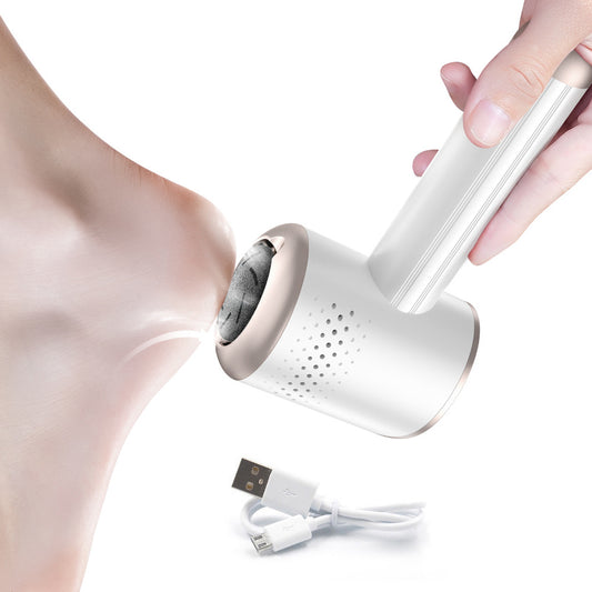 Handheld device with a USB cable on a white background